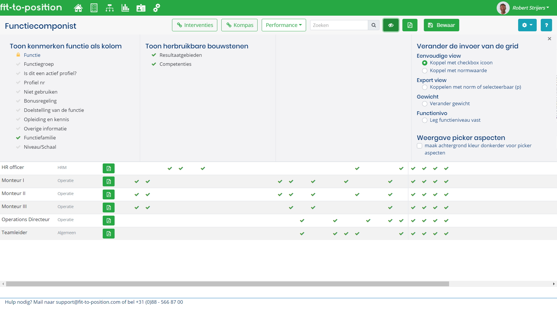 Functiecomponist views