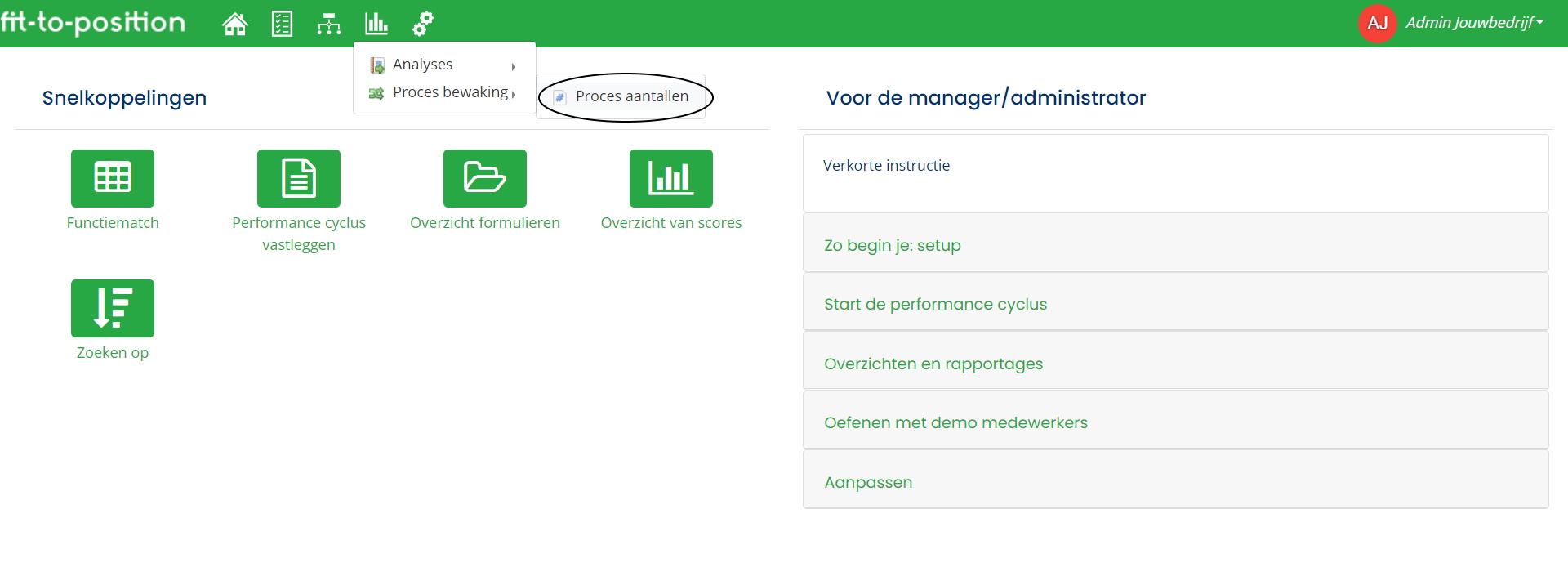 screen home base rapportage proces aantallen